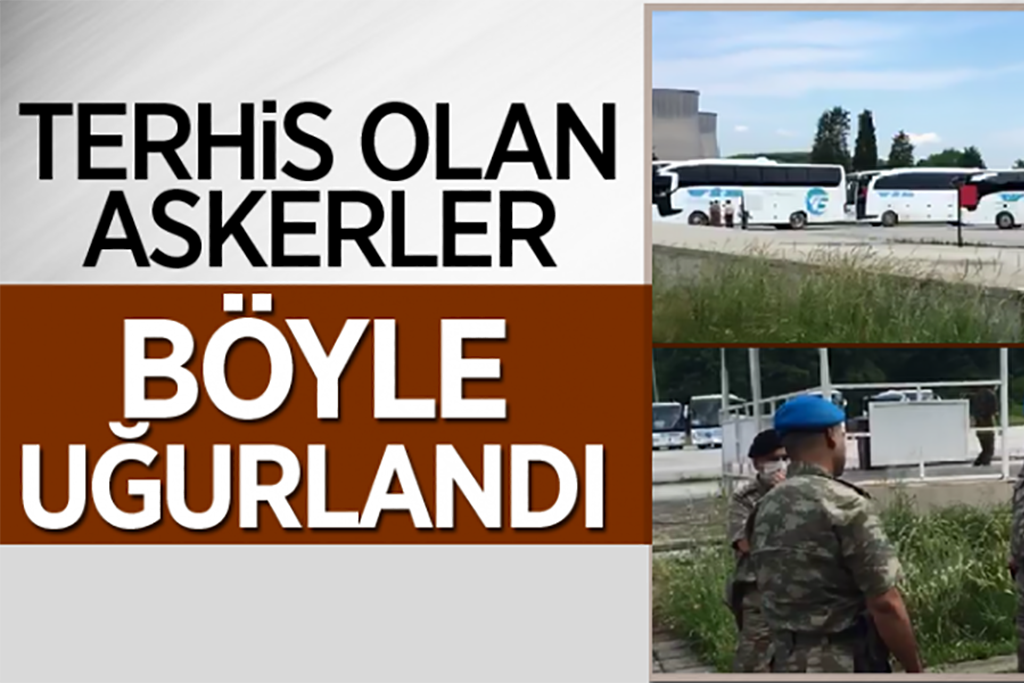 Sakarya'da askerler b�yle terhis oldu